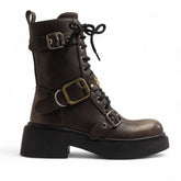Europeon Union Women Cafe Leather Half Boot #3358